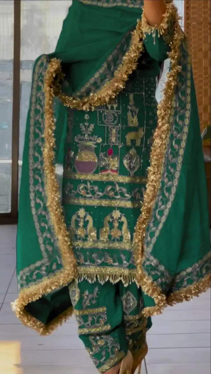 NF 1247 Green in Color Natural Crepe Embroidery Work Salwar Suit . Affordable Price ₹2599. Delivery 4-6 Working Days. Shop now. | Jump Suits, Salwar suit, Designer Suits, Casual Suits, Creative suits, Palazzo Suits, Party Wear Suits, Patiala Suits, Straight Suits