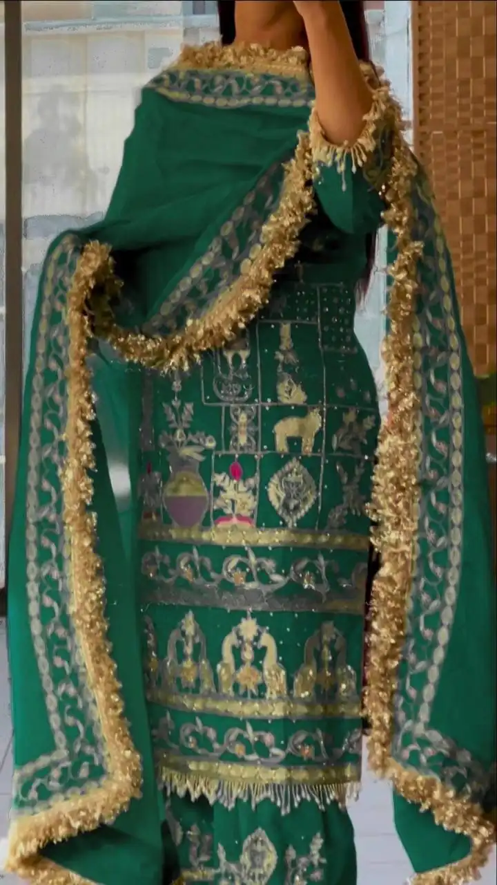 NF 1247 Green in Color Natural Crepe Embroidery Work Salwar Suit . Affordable Price ₹2599. Delivery 4-6 Working Days. Shop now. | Jump Suits, Salwar suit, Designer Suits, Casual Suits, Creative suits, Palazzo Suits, Party Wear Suits, Patiala Suits, Straight Suits