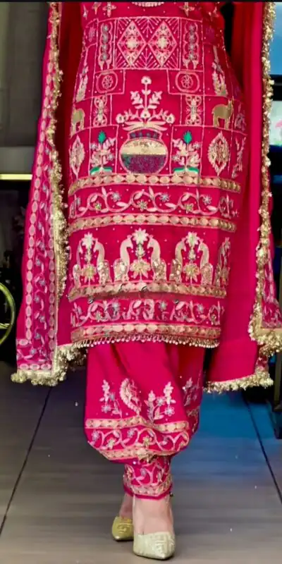 NF 1247 Pink in Color Natural Crepe Embroidery Work Salwar Suit . Affordable Price ₹2599. Delivery 4-6 Working Days. Shop now. | Jump Suits, Salwar suit, Designer Suits, Casual Suits, Creative suits, Palazzo Suits, Party Wear Suits, Patiala Suits, Straight Suits