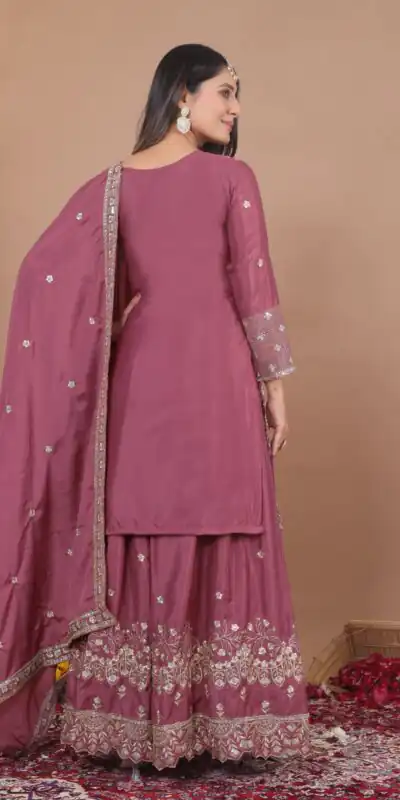 FE 128 Onion Natural Crep Salwar Suit Brown with Embroidery Work. Exclusive Offer ₹2449. Delivery 4-6 Working Days. Shop now. | Jump Suits, Salwar suit, Designer Suits, Casual Suits, Creative suits, Palazzo Suits, Party Wear Suits, Patiala Suits, Straight Suits