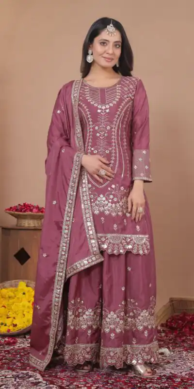 FE 128 Onion Natural Crep Salwar Suit Brown with Embroidery Work. Exclusive Offer âš2449. Delivery 4-6 Working Days. Shop now. | Jump Suits, Salwar suit, Designer Suits, Casual Suits, Creative suits, Palazzo Suits, Party Wear Suits, Patiala Suits, Straight Suits