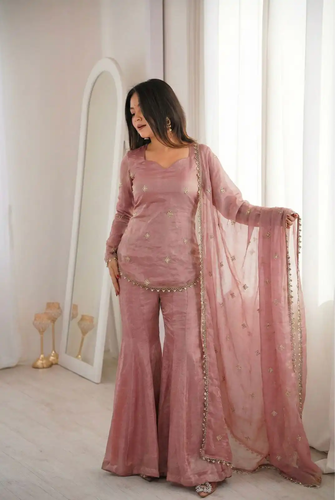 ZSR 3159 Peach Fendy Silk Salwar Suitwith Embroidery Work & Lace Work. Now at just ₹2049. Delivery 4-6 Working Days. Shop now. | Jump Suits, Salwar suit, Designer Suits, Casual Suits, Creative suits, Palazzo Suits, Party Wear Suits, Patiala Suits, Straight Suits