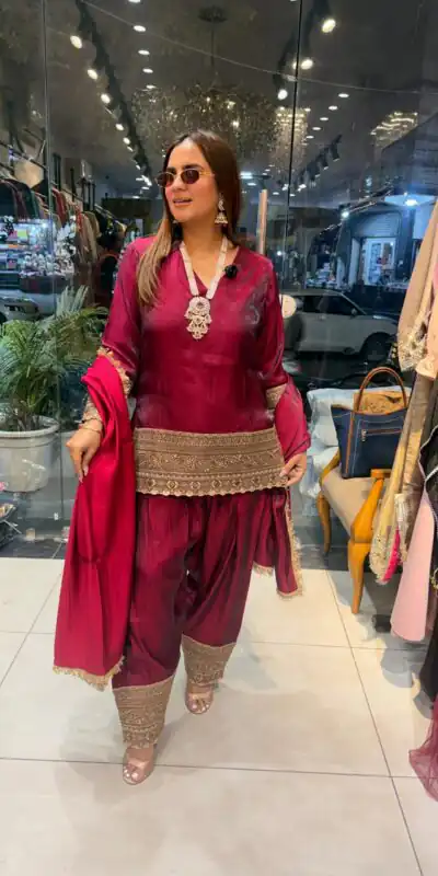 ZSR 3164 Red Fendy Silk Salwar Suitwith Embroidery Work & Lace Work. Now at just ₹2099. Delivery 4-6 Working Days. Shop now. | Jump Suits, Salwar suit, Designer Suits, Casual Suits, Creative suits, Palazzo Suits, Party Wear Suits, Patiala Suits, Straight Suits