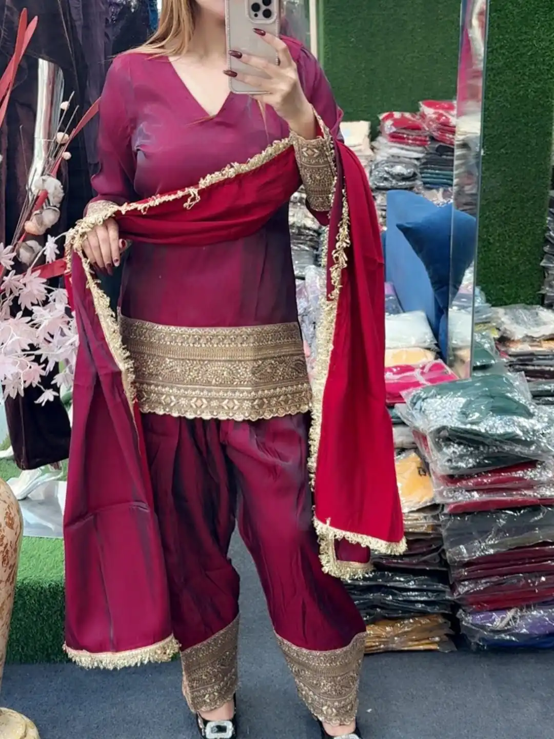 ZSR 3164 Red Fendy Silk Salwar Suitwith Embroidery Work & Lace Work. Now at just ₹2099. Delivery 4-6 Working Days. Shop now. | Jump Suits, Salwar suit, Designer Suits, Casual Suits, Creative suits, Palazzo Suits, Party Wear Suits, Patiala Suits, Straight Suits