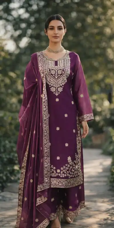 RTC 5981 Wine in Color Zimmy Silk Thread Embroidery Salwar Suit . Exclusive Offer ₹2049. Delivery 4-6 Working Days. Shop now. | Jump Suits, Salwar suit, Designer Suits, Casual Suits, Creative suits, Palazzo Suits, Party Wear Suits, Patiala Suits, Straight Suits