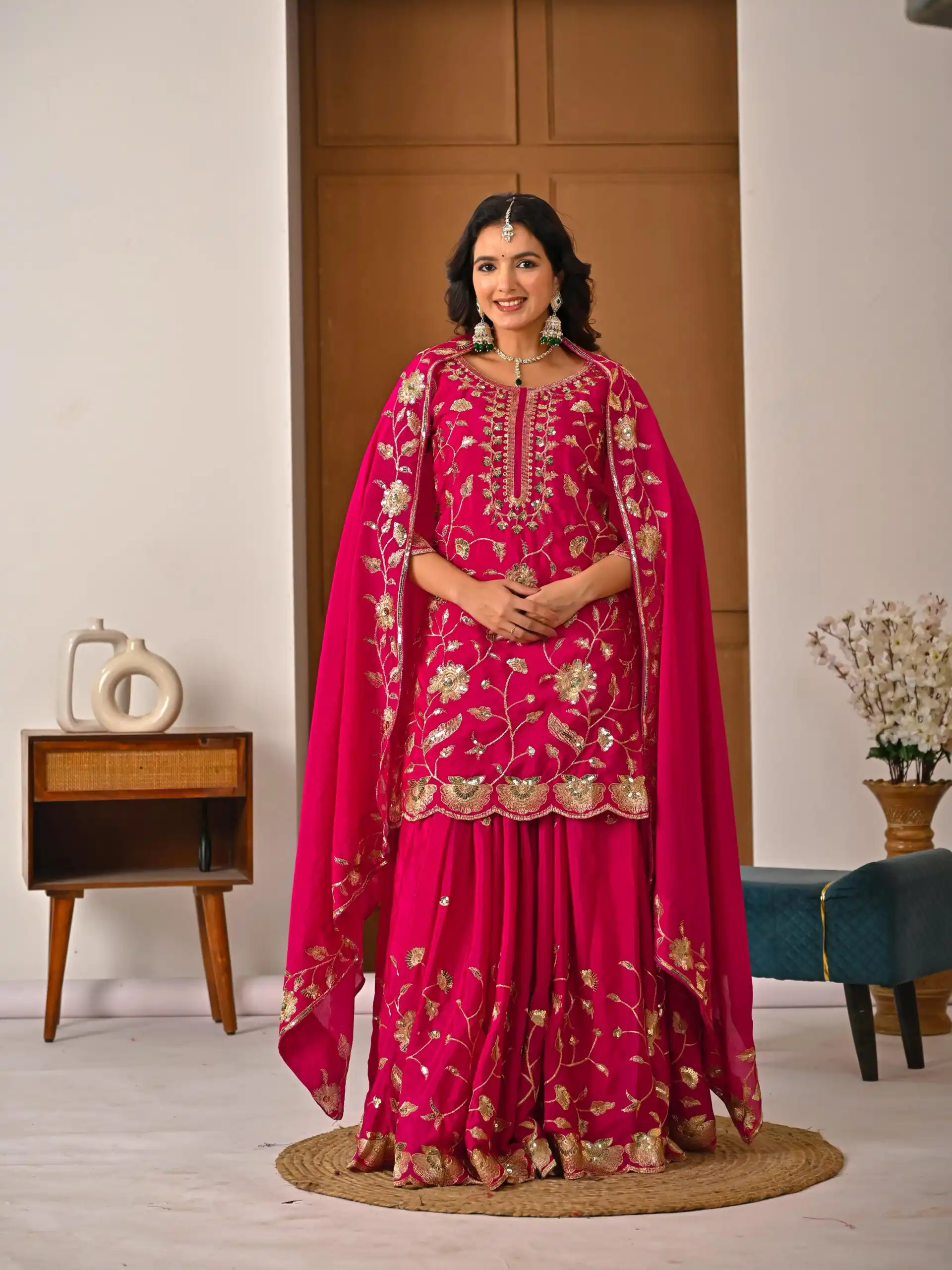MD 3057 Pink Chinon Silk Salwar Suit with Embroidery Work & Lace Work. Affordable Price ₹2149. Delivery 4-6 Working Days. Shop now. | Jump Suits, Salwar suit, Designer Suits, Casual Suits, Creative suits, Palazzo Suits, Party Wear Suits, Patiala Suits, Straight Suits