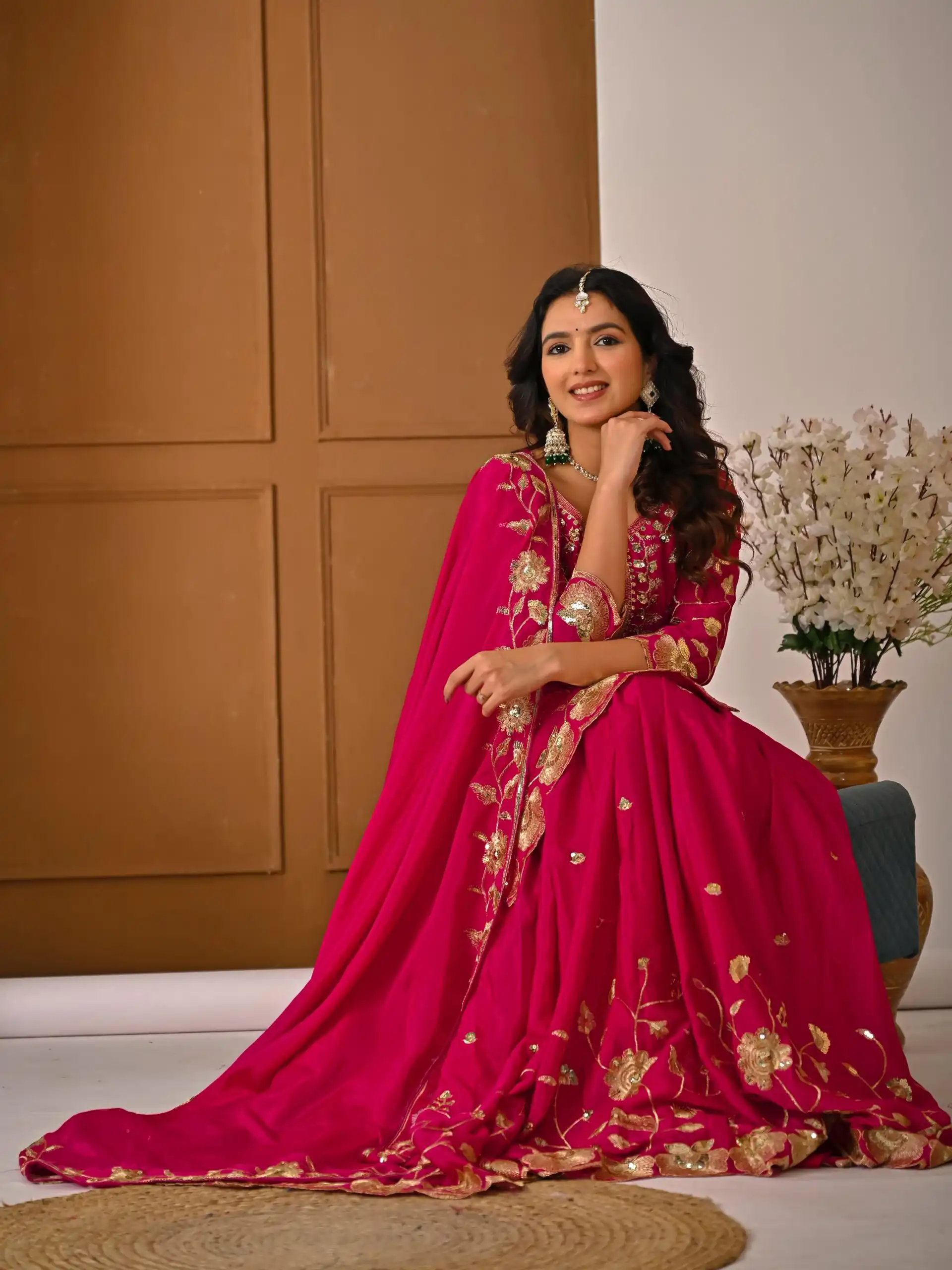 MD 3057 Pink Chinon Silk Salwar Suit with Embroidery Work & Lace Work. Affordable Price ₹2149. Delivery 4-6 Working Days. Shop now. | Jump Suits, Salwar suit, Designer Suits, Casual Suits, Creative suits, Palazzo Suits, Party Wear Suits, Patiala Suits, Straight Suits