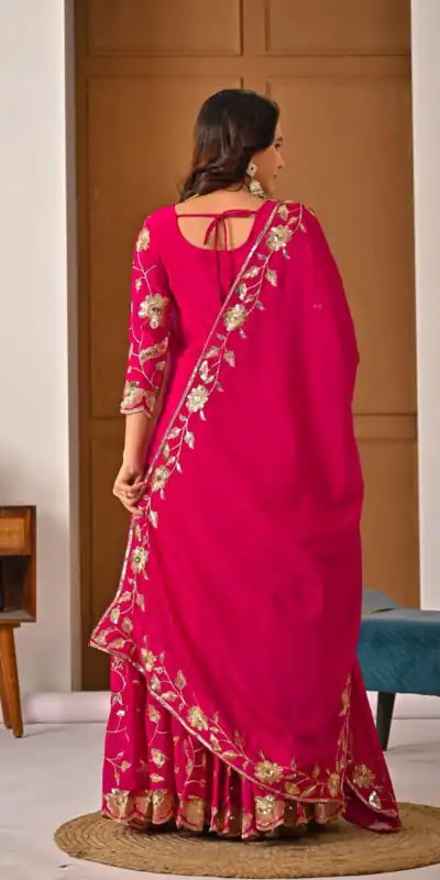 MD 3057 Pink Chinon Silk Salwar Suit with Embroidery Work & Lace Work. Affordable Price ₹2149. Delivery 4-6 Working Days. Shop now. | Jump Suits, Salwar suit, Designer Suits, Casual Suits, Creative suits, Palazzo Suits, Party Wear Suits, Patiala Suits, Straight Suits