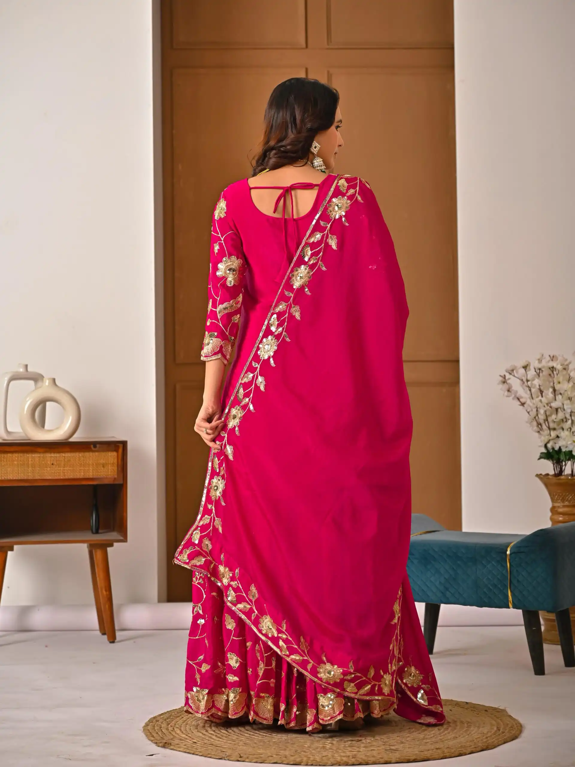 MD 3057 Pink Chinon Silk Salwar Suit with Embroidery Work & Lace Work. Affordable Price ₹2149. Delivery 4-6 Working Days. Shop now. | Jump Suits, Salwar suit, Designer Suits, Casual Suits, Creative suits, Palazzo Suits, Party Wear Suits, Patiala Suits, Straight Suits