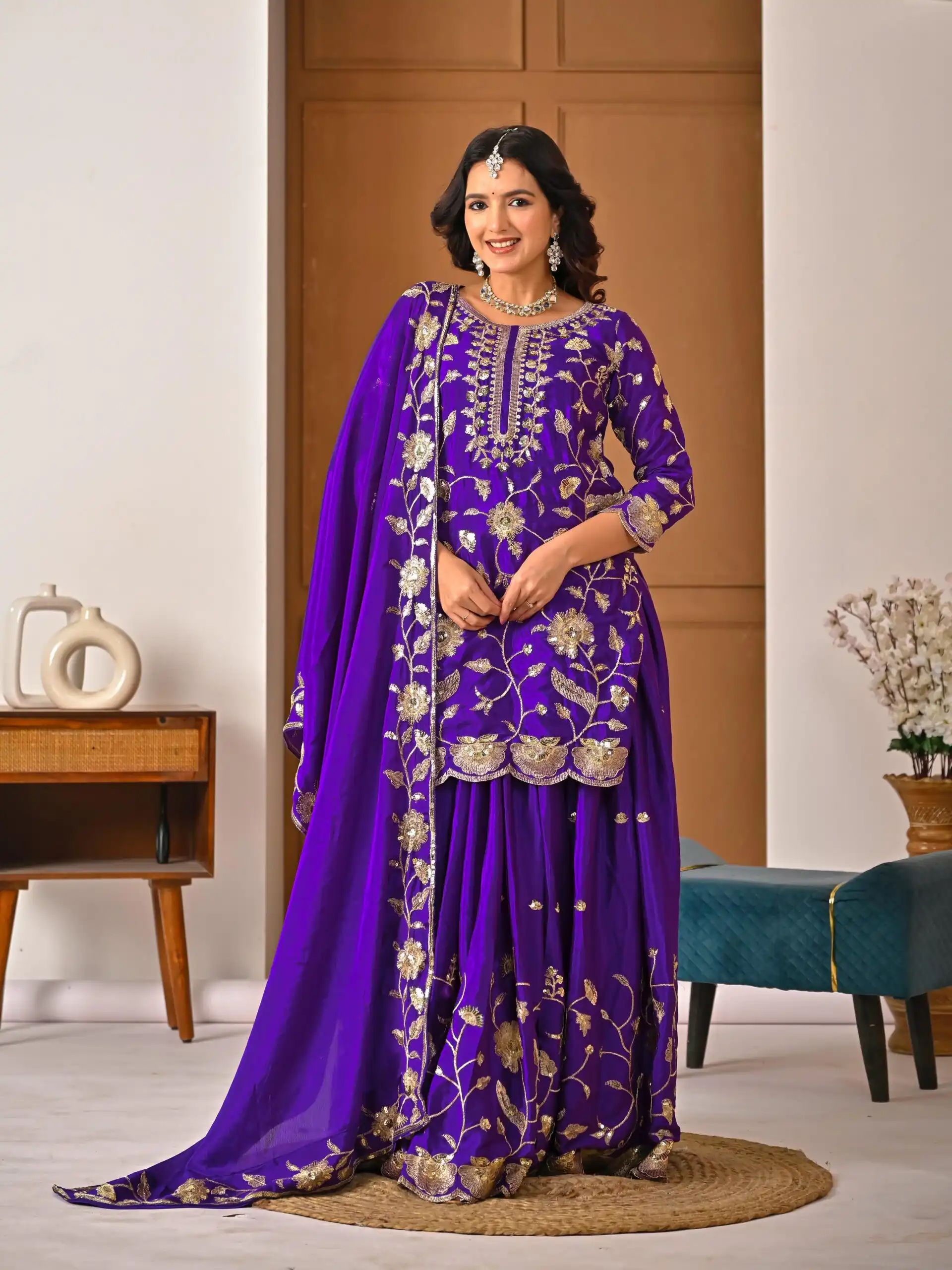MD 3057 Purple Chinon Silk Salwar Suit with Embroidery Work & Lace Work. Affordable Price ₹2149. Delivery 4-6 Working Days. Shop now. | Jump Suits, Salwar suit, Designer Suits, Casual Suits, Creative suits, Palazzo Suits, Party Wear Suits, Patiala Suits, Straight Suits