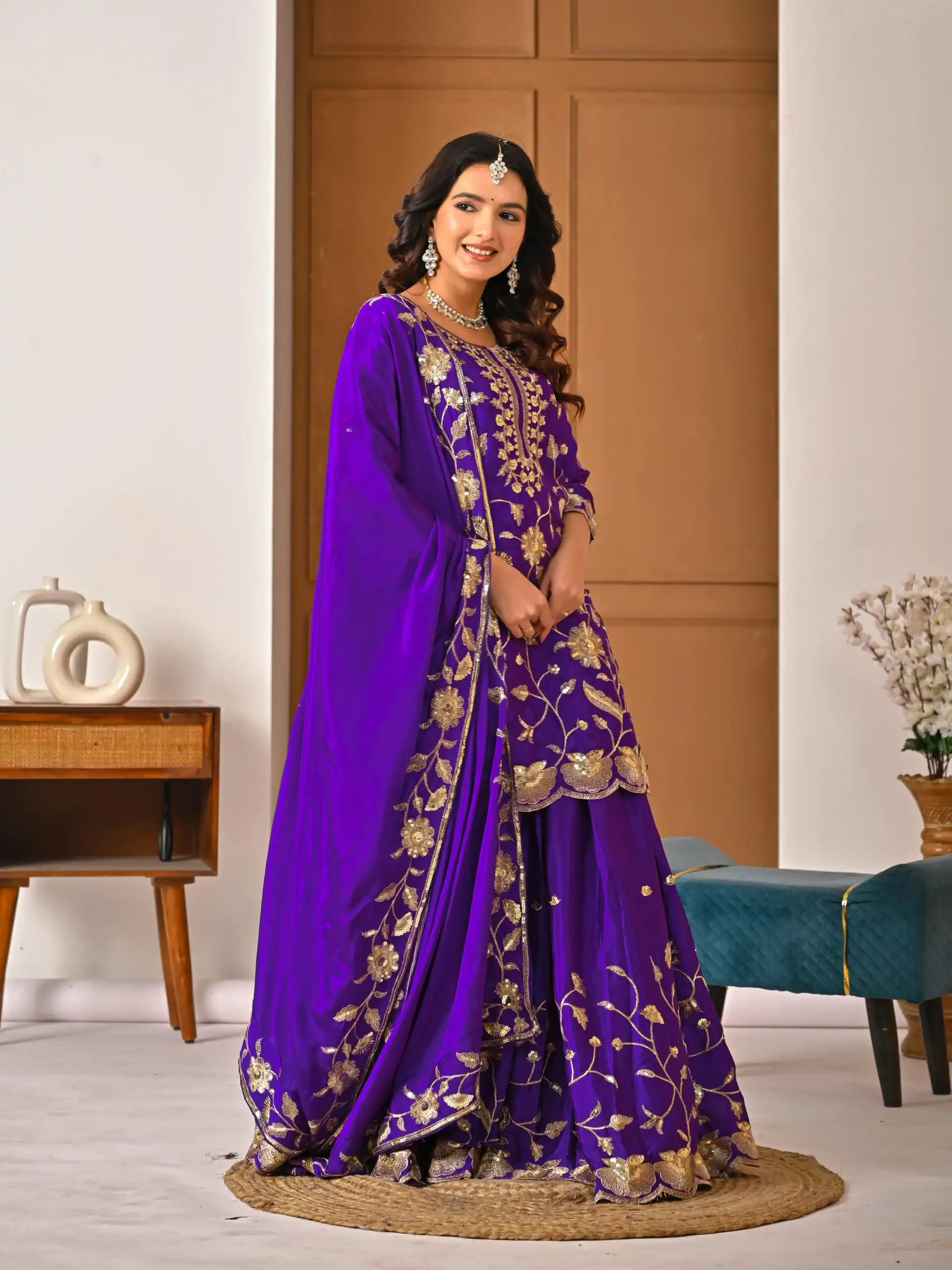 MD 3057 Purple Chinon Silk Salwar Suit with Embroidery Work & Lace Work. Affordable Price ₹2149. Delivery 4-6 Working Days. Shop now. | Jump Suits, Salwar suit, Designer Suits, Casual Suits, Creative suits, Palazzo Suits, Party Wear Suits, Patiala Suits, Straight Suits
