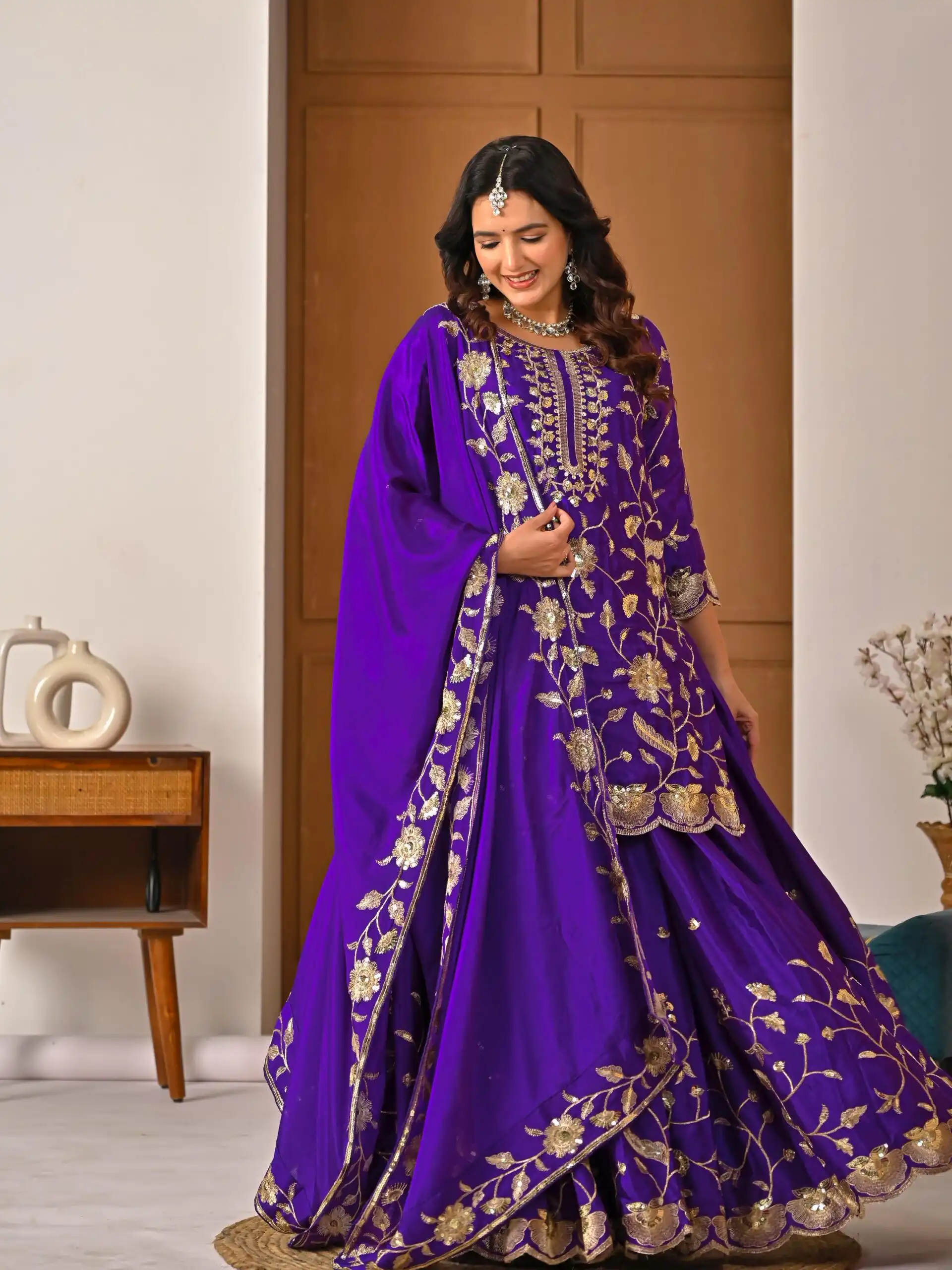 MD 3057 Purple Chinon Silk Salwar Suit with Embroidery Work & Lace Work. Affordable Price ₹2149. Delivery 4-6 Working Days. Shop now. | Jump Suits, Salwar suit, Designer Suits, Casual Suits, Creative suits, Palazzo Suits, Party Wear Suits, Patiala Suits, Straight Suits