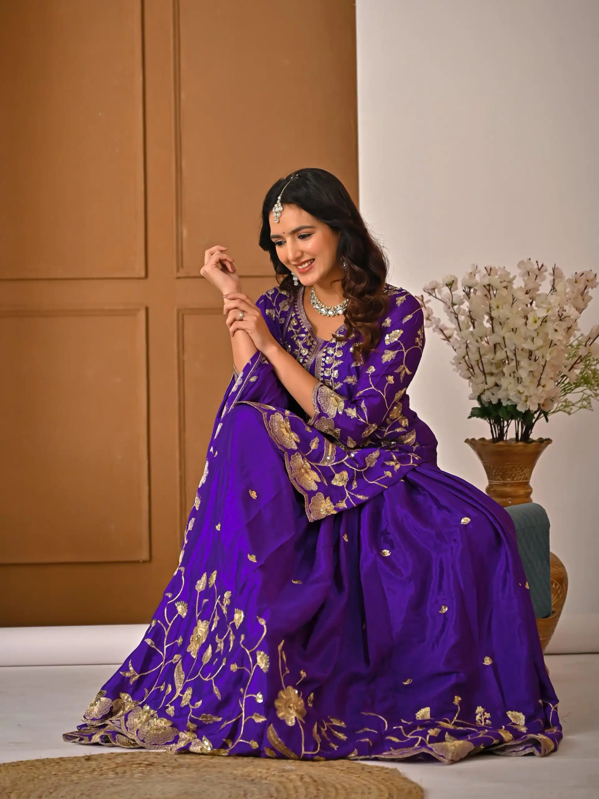 MD 3057 Purple Chinon Silk Salwar Suit with Embroidery Work & Lace Work. Affordable Price ₹2149. Delivery 4-6 Working Days. Shop now. | Jump Suits, Salwar suit, Designer Suits, Casual Suits, Creative suits, Palazzo Suits, Party Wear Suits, Patiala Suits, Straight Suits