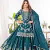 ND 5033 Teal Chinon Silk Salwar Suit with Embroidery Work & Lace Work. Affordable Price ₹2149. Delivery 4-6 Working Days. Shop now. | Jump Suits, Straight Suits, Salwar suit, Designer Suits, Casual Suits, Creative suits, Palazzo Suits, Party Wear Suits, Patiala Suits
