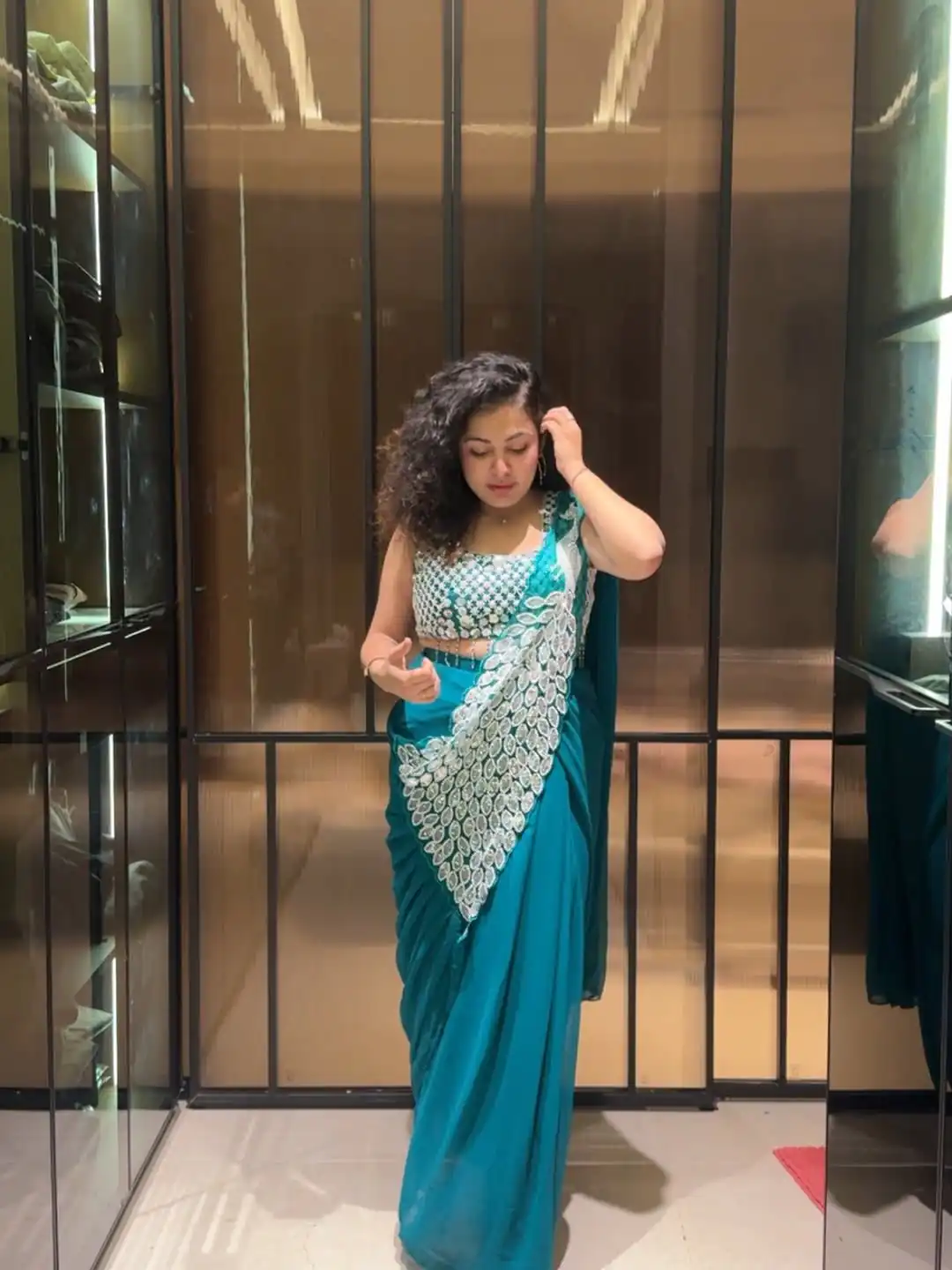 ST 1165 Teal Faux Georgette Saree with Embroidery Work & Sequins Work. Now at just ₹1799. Delivery 4-6 Working Days. Shop now. | Sarees, Bollywood Sarees, Creative Sarees, Designer Sarees, Embroidered Sarees, Ethnic Saree, Modern Digital sarees, Party Wear Sarees