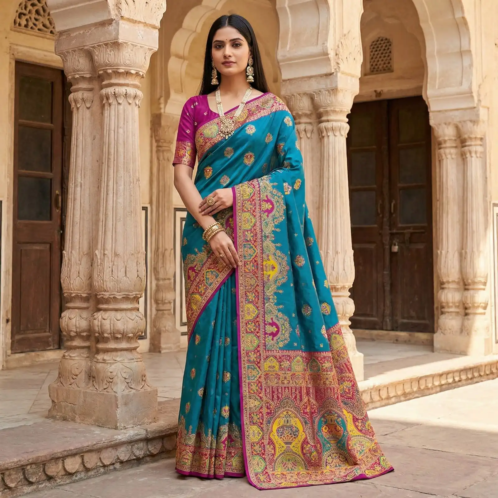MB 56 Teal Paithani Silk Saree with Lace Border & Lace Work. Affordable Price ₹2399. Delivery 4-6 Working Days. Shop now. | Sarees, Bollywood Sarees, Creative Sarees, Designer Sarees, Embroidered Sarees, Ethnic Saree, Modern Digital sarees, Party Wear Sarees