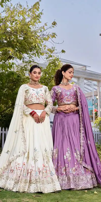 Ram 162 White in Color Vichitra Silk Embroidery Work Lehenga Choli . Now at just ₹3149. Delivery 4-6 Working Days. Shop now. | Lehenga, Bollywood Lehenga, Creative Lehenga, Designer Lehenga, Embroidered Lehenga, Party Wear Lehenga