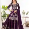ND 5033 Wine Chinon Silk Salwar Suit with Embroidery Work & Lace Work. Affordable Price ₹2149. Delivery 4-6 Working Days. Shop now. | Jump Suits, Straight Suits, Salwar suit, Designer Suits, Casual Suits, Creative suits, Palazzo Suits, Party Wear Suits, Patiala Suits