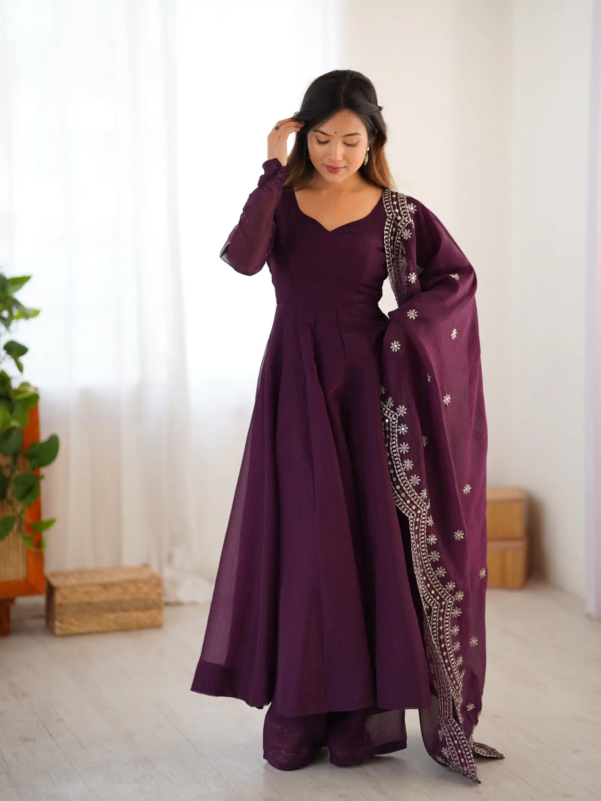 SSR 5006 Wine Fandy Silk Gown Perfect for Wedding, Party, Pongal, Traditional Day, Baby Shower – . Get it for ₹1999. Delivery 4-6 Working Days. Shop | Gowns, Bollywood Gowns, Creative Gowns, Designer Gowns, Embroidered Gowns, Party Wear Gowns