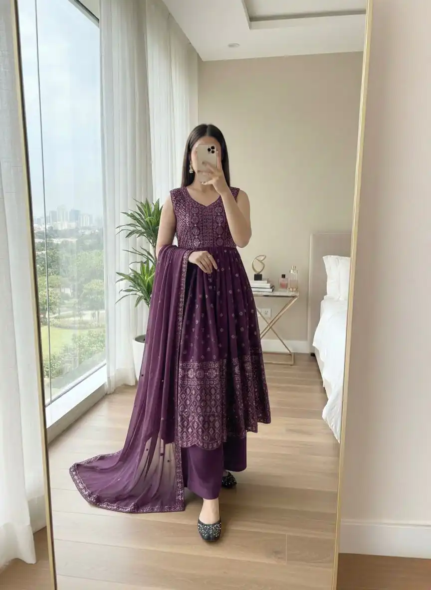 ST 173 Wine Georgette Digital Print Sequence Work Salwar Suit. online Get it for ₹2149. Delivery 4-6 Working Days. Shop now. | Jump Suits, Salwar suit, Designer Suits, Casual Suits, Creative suits, Palazzo Suits, Party Wear Suits, Patiala Suits, Straight Suits