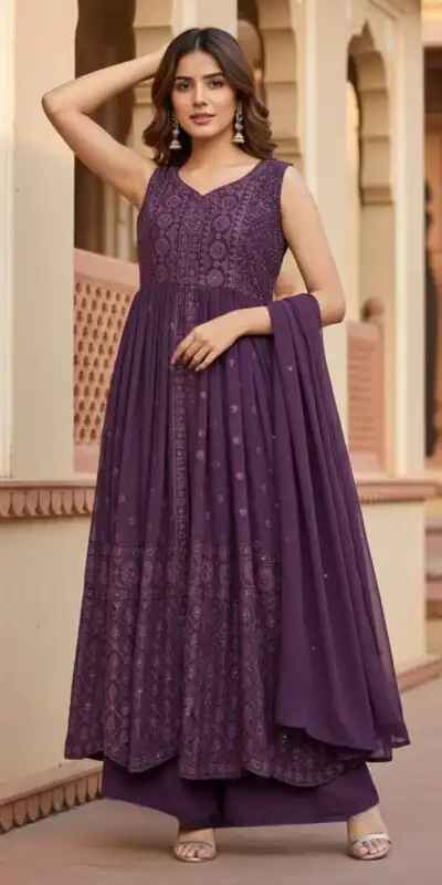 ST 173 Wine Georgette Digital Print Sequence Work Salwar Suit. online Get it for âš2149. Delivery 4-6 Working Days. Shop now. | Jump Suits, Salwar suit, Designer Suits, Casual Suits, Creative suits, Palazzo Suits, Party Wear Suits, Patiala Suits, Straight Suits