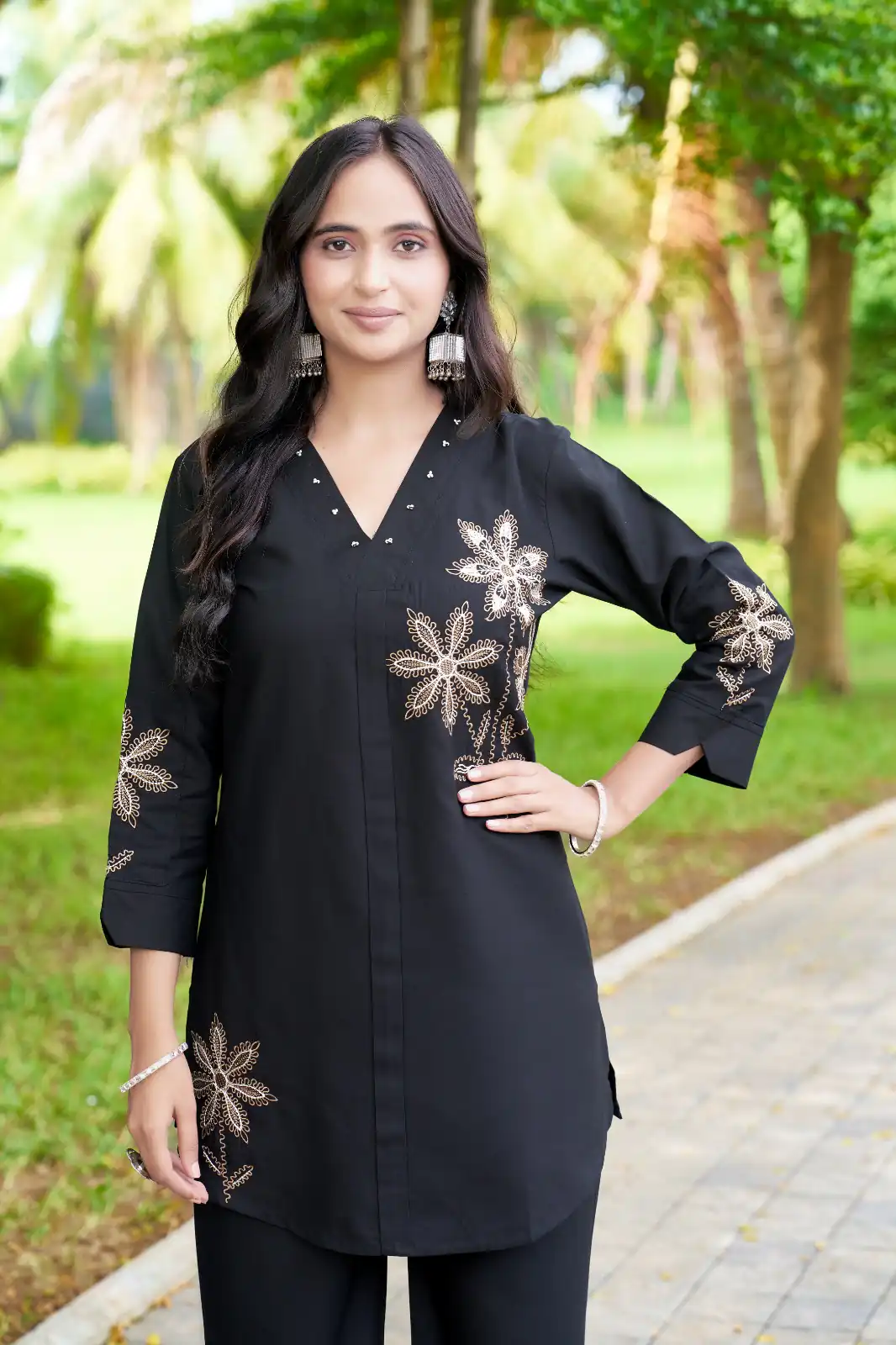 DIVA 122 Black Rayon Kurti with Embroidery Work & Mirror Work. Wedding, Party, Festive Grab it for ₹1749. Delivery 4-6 Working Days. Shop now. | Kurti, Bollywood Kurti, Creative Kurtis, Designer Kurti, Party Wear Kurti, Selfie Kurti