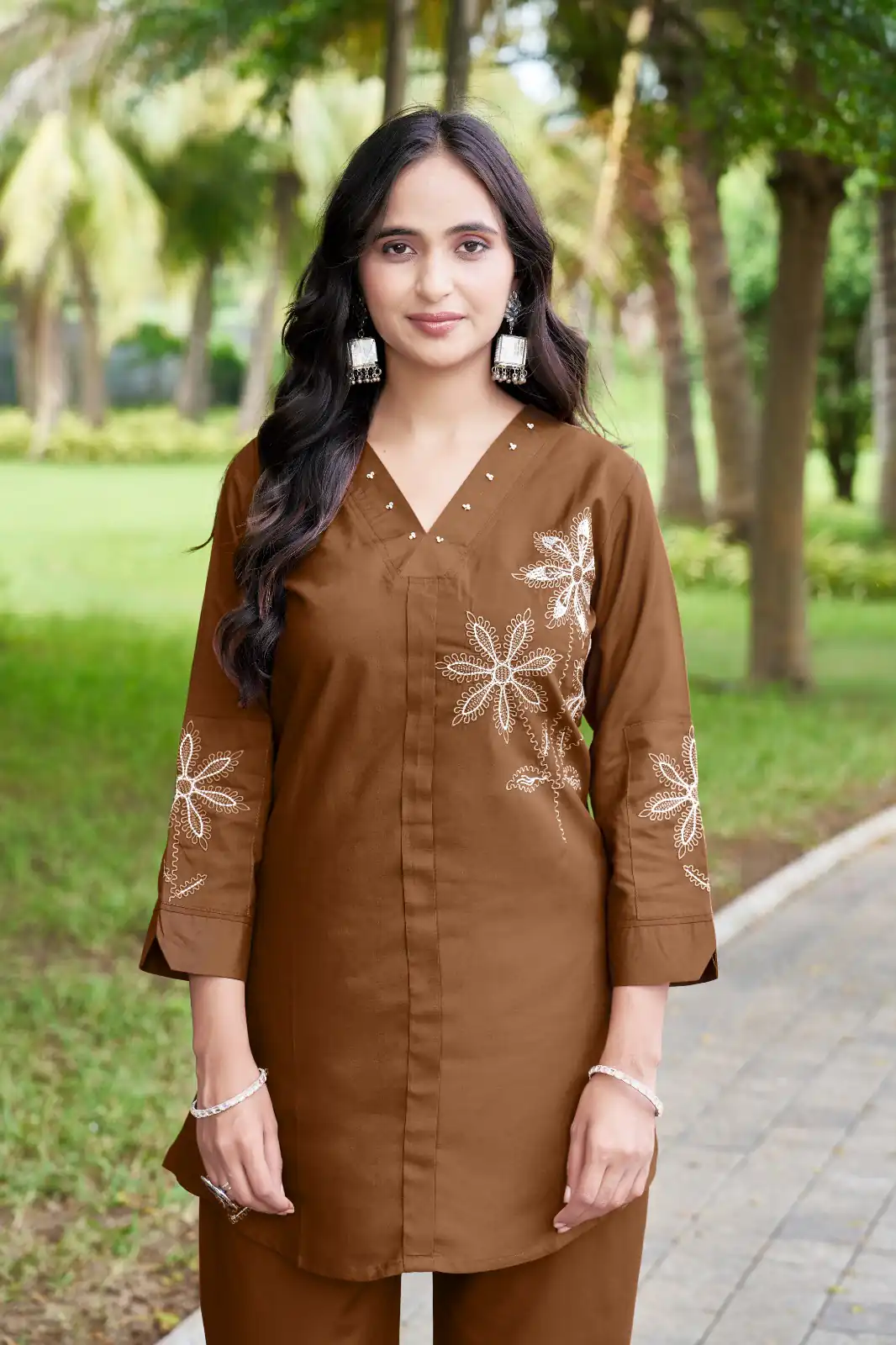 DIVA 122 Brown Rayon Kurti with Embroidery Work & Mirror Work. Wedding, Party, Festive Grab it for ₹1749. Delivery 4-6 Working Days. Shop now. | Kurti, Bollywood Kurti, Creative Kurtis, Designer Kurti, Party Wear Kurti, Selfie Kurti