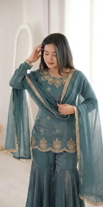 ZSR 3166 Teal Color Fendy Silk With Embroidery Work Salwar Suit. Get it for ₹2149. Delivery 4-6 Working Days. Online Shop now. | Jump Suits, Salwar suit, Designer Suits, Casual Suits, Creative suits, Palazzo Suits, Party Wear Suits, Patiala Suits, Straight Suits