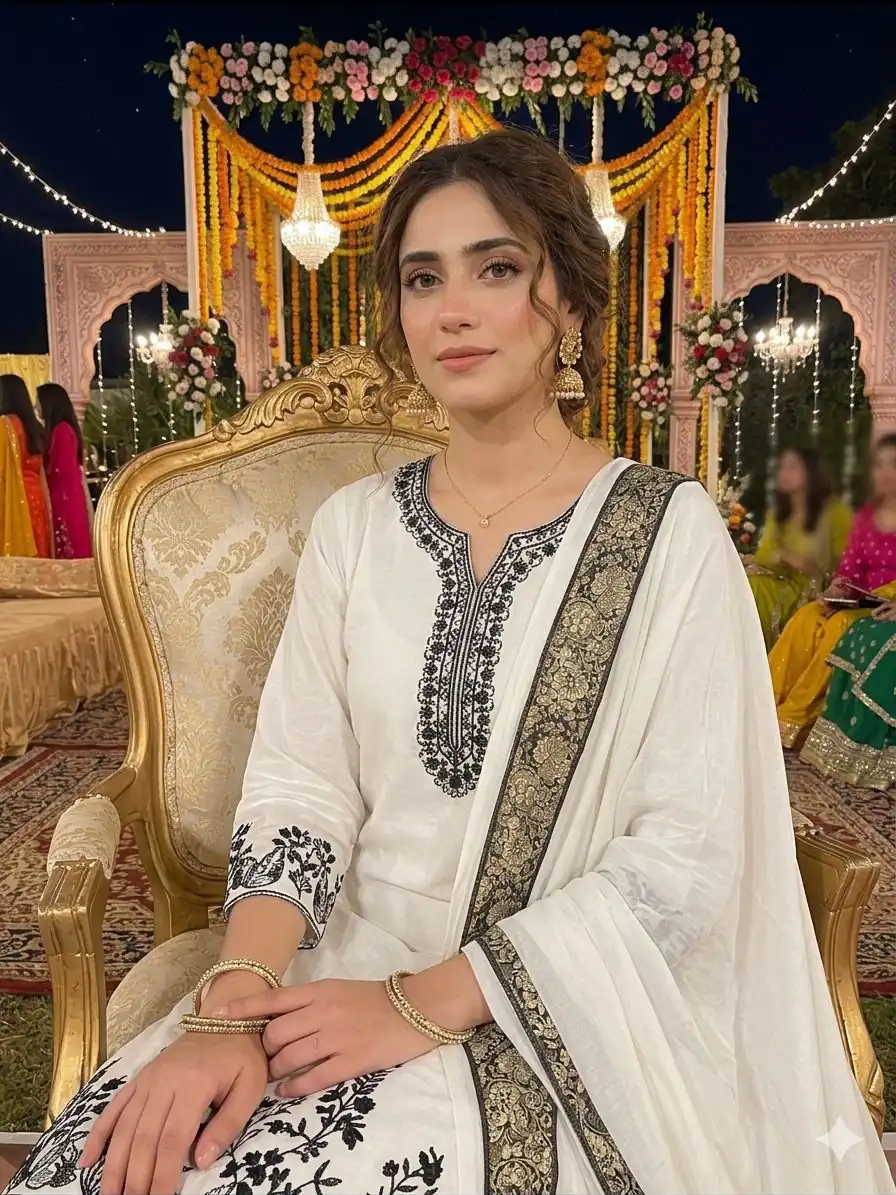 LG 2107 White Rayon Salwar Suit with Embroidery Work & Mirror Work. Grab it for ₹1999. Delivery 4-6 Working Days. Shop now. | Jump Suits, Salwar suit, Designer Suits, Casual Suits, Creative suits, Palazzo Suits, Party Wear Suits, Patiala Suits, Straight Suits