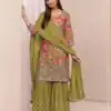 FC 2114 Mehandi Chinon Salwar Suit with Embroidery Work & Digital Print. Festive Deal ₹2449. Delivery 4-6 Working Days. Shop now. | Jump Suits, Salwar suit, Designer Suits, Casual Suits, Creative suits, Palazzo Suits, Party Wear Suits, Patiala Suits, Straight Suits