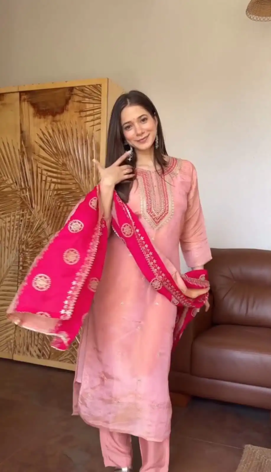 DC 119 Pink Chinon Salwar Suit with Embroidery Work & Digital Print. Festive Deal ₹1899. Delivery 4-6 Working Days. Shop now. | Jump Suits, Salwar suit, Designer Suits, Casual Suits, Creative suits, Palazzo Suits, Party Wear Suits, Patiala Suits, Straight Suits