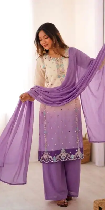 SR 1712 Lavender Color Faux Georgette Salwar Suit with Designer Work. Affordable Price ₹1999. Delivery 4-6 Working Days. Shop now. | Jump Suits, Salwar suit, Designer Suits, Casual Suits, Creative suits, Palazzo Suits, Party Wear Suits, Patiala Suits, Straight Suits