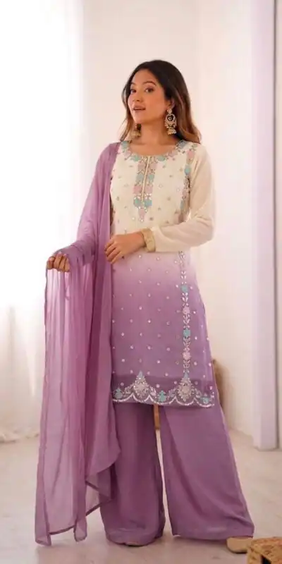 SR 1712 Lavender Color Faux Georgette Salwar Suit with Designer Work. Affordable Price ₹1999. Delivery 4-6 Working Days. Shop now. | Jump Suits, Salwar suit, Designer Suits, Casual Suits, Creative suits, Palazzo Suits, Party Wear Suits, Patiala Suits, Straight Suits