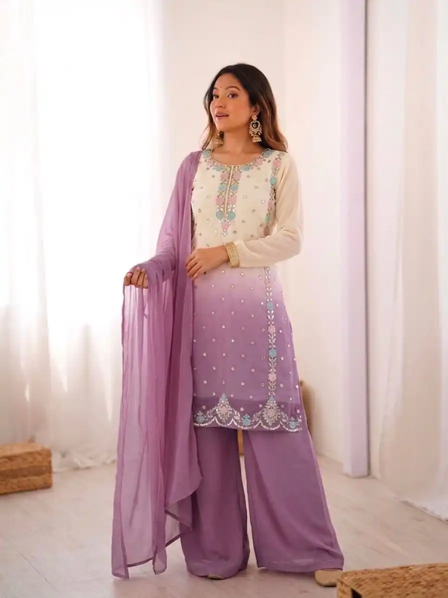 SR 1712 Lavender Color Faux Georgette Salwar Suit with Designer Work. Affordable Price ₹1999. Delivery 4-6 Working Days. Shop now. | Jump Suits, Salwar suit, Designer Suits, Casual Suits, Creative suits, Palazzo Suits, Party Wear Suits, Patiala Suits, Straight Suits