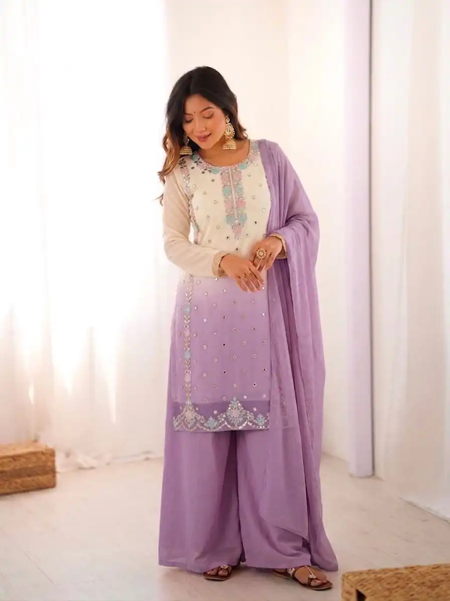 SR 1712 Lavender Color Faux Georgette Salwar Suit with Designer Work. Affordable Price ₹1999. Delivery 4-6 Working Days. Shop now. | Jump Suits, Salwar suit, Designer Suits, Casual Suits, Creative suits, Palazzo Suits, Party Wear Suits, Patiala Suits, Straight Suits