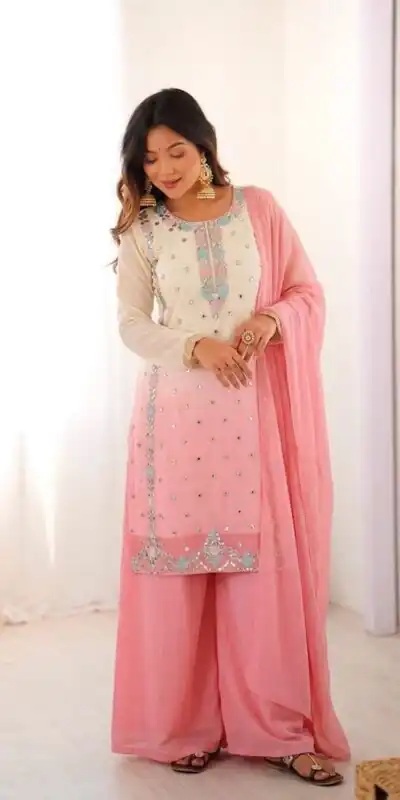 SR 1712 Pink Color Faux Georgette Salwar Suit with Designer Work. Affordable Price ₹1999. Delivery 4-6 Working Days. Shop now. | Jump Suits, Salwar suit, Designer Suits, Casual Suits, Creative suits, Palazzo Suits, Party Wear Suits, Patiala Suits, Straight Suits