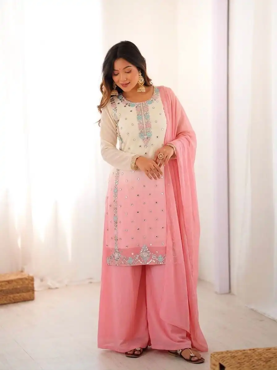 SR 1712 Pink Color Faux Georgette Salwar Suit with Designer Work. Affordable Price ₹1999. Delivery 4-6 Working Days. Shop now. | Jump Suits, Salwar suit, Designer Suits, Casual Suits, Creative suits, Palazzo Suits, Party Wear Suits, Patiala Suits, Straight Suits