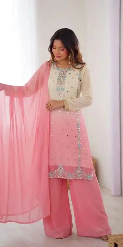 SR 1712 Pink Color Faux Georgette Salwar Suit with Designer Work. Affordable Price ₹1999. Delivery 4-6 Working Days. Shop now. | Jump Suits, Salwar suit, Designer Suits, Casual Suits, Creative suits, Palazzo Suits, Party Wear Suits, Patiala Suits, Straight Suits