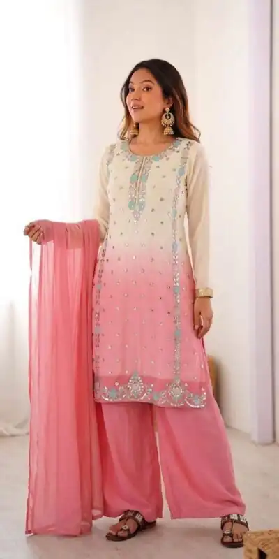 SR 1712 Pink Color Faux Georgette Salwar Suit with Designer Work. Affordable Price ₹1999. Delivery 4-6 Working Days. Shop now. | Jump Suits, Salwar suit, Designer Suits, Casual Suits, Creative suits, Palazzo Suits, Party Wear Suits, Patiala Suits, Straight Suits