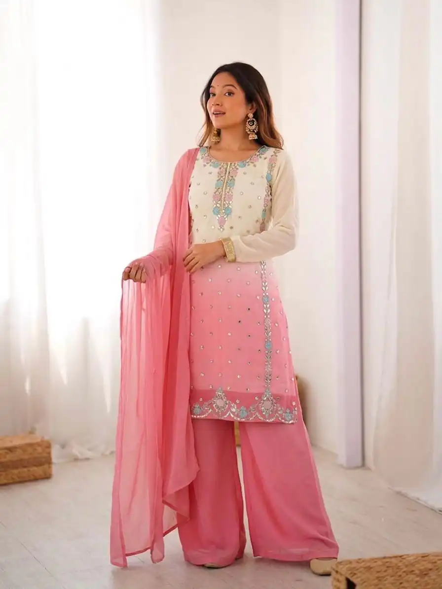 SR 1712 Pink Color Faux Georgette Salwar Suit with Designer Work. Affordable Price ₹1999. Delivery 4-6 Working Days. Shop now. | Jump Suits, Salwar suit, Designer Suits, Casual Suits, Creative suits, Palazzo Suits, Party Wear Suits, Patiala Suits, Straight Suits