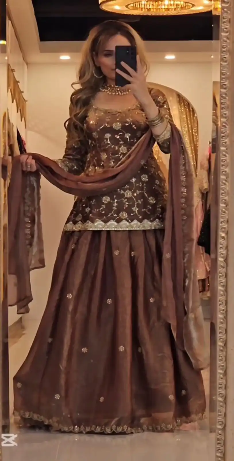 MF 473 Brown in Color Fandy Silk Designer Work Lehenga Choli . Affordable Price ₹2399. Delivery 4-6 Working Days. Shop now. | Lehenga, Bollywood Lehenga, Creative Lehenga, Designer Lehenga, Embroidered Lehenga, Party Wear Lehenga