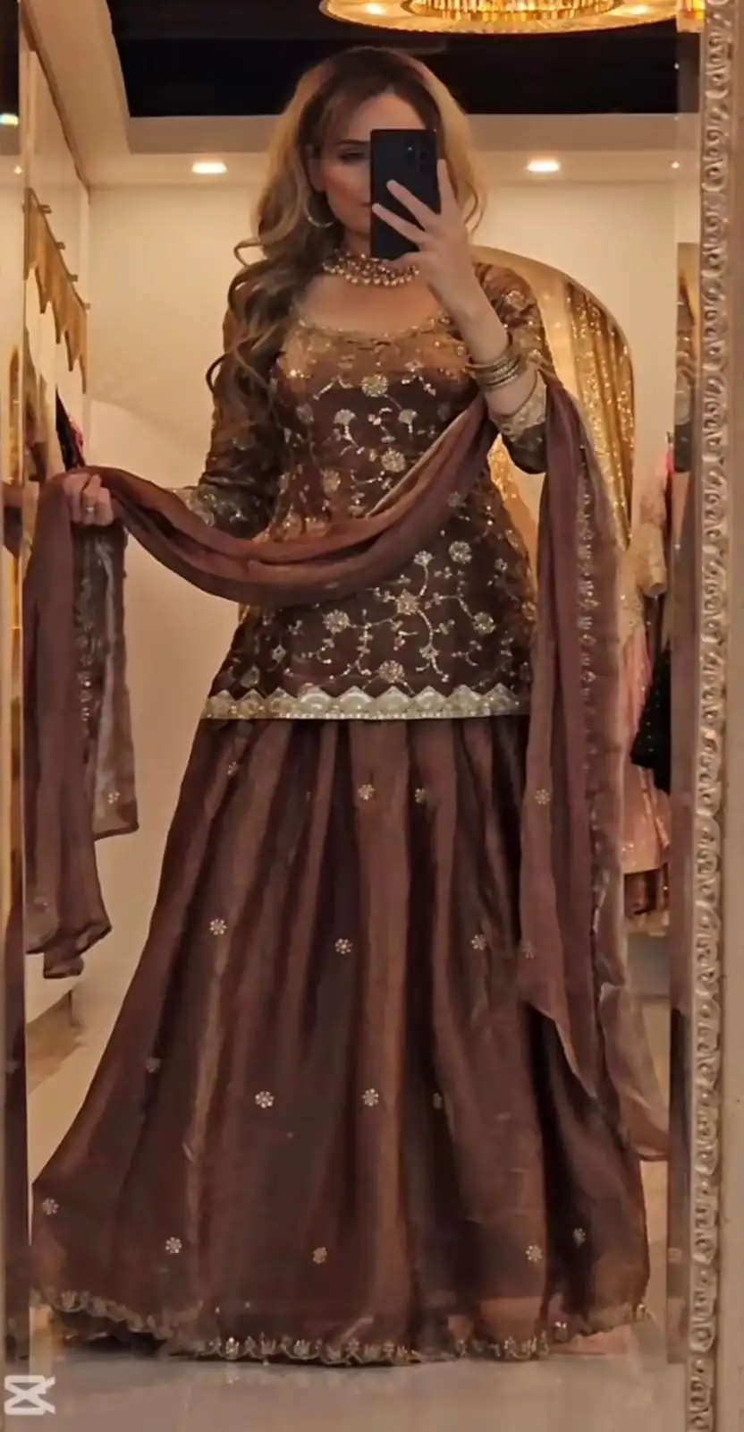 MF 473 Brown in Color Fandy Silk Designer Work Lehenga Choli . Affordable Price ₹2399. Delivery 4-6 Working Days. Shop now. | Lehenga, Bollywood Lehenga, Creative Lehenga, Designer Lehenga, Embroidered Lehenga, Party Wear Lehenga