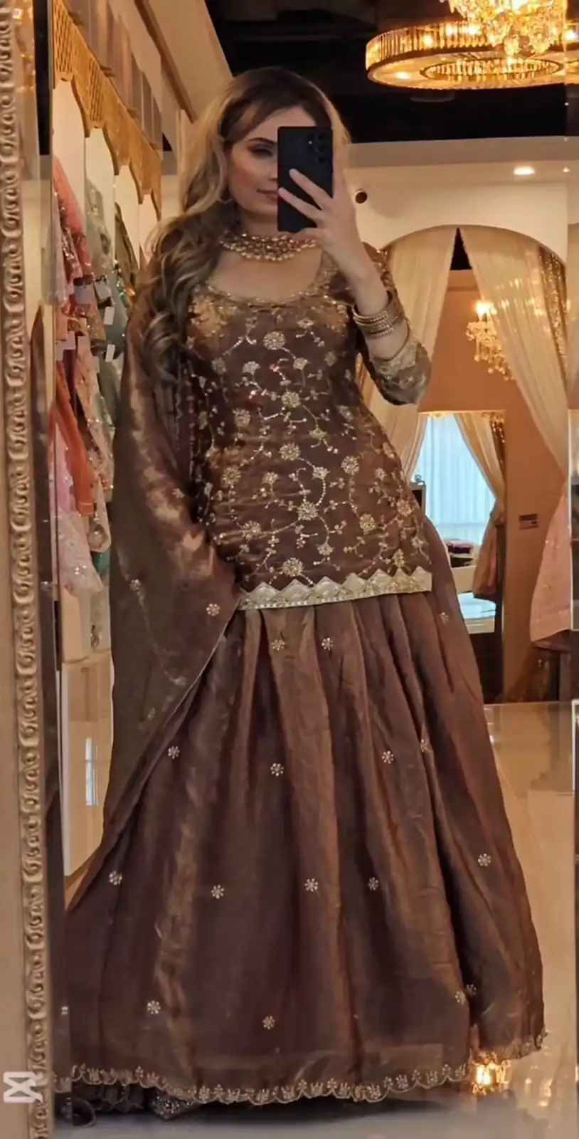MF 473 Brown in Color Fandy Silk Designer Work Lehenga Choli . Affordable Price ₹2399. Delivery 4-6 Working Days. Shop now. | Lehenga, Bollywood Lehenga, Creative Lehenga, Designer Lehenga, Embroidered Lehenga, Party Wear Lehenga