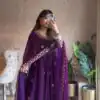RTC 6034 Purple Color Fendy Silk Anarkali Suit with Thread Embroidery. Grab it for ₹2549. Delivery 4-6 Working Days. Shop now. | Anarkali Suits, Bollywood Anarkali, Creative-Anarkali, Designer Anarkali, Embroidered Anarkali, Party Wear Anarkali