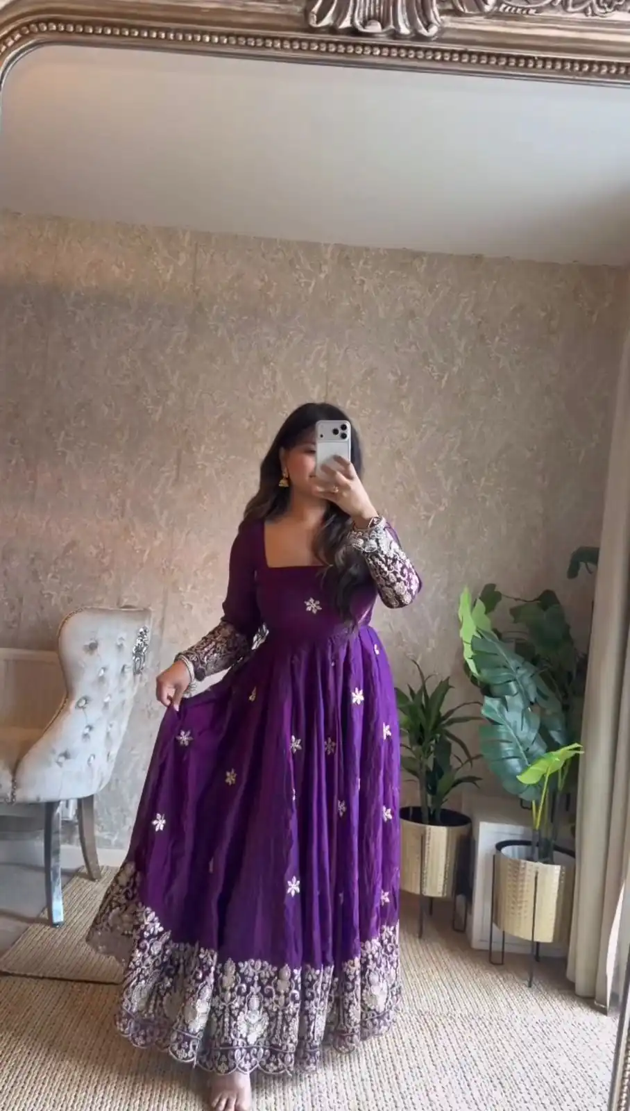 RTC 6034 Purple Color Fendy Silk Anarkali Suit with Thread Embroidery. Grab it for ₹2549. Delivery 4-6 Working Days. Shop now. | Anarkali Suits, Bollywood Anarkali, Creative-Anarkali, Designer Anarkali, Embroidered Anarkali, Party Wear Anarkali