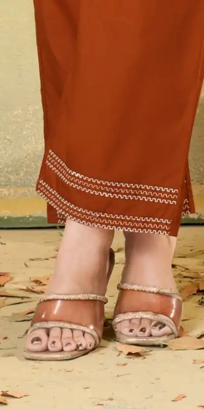 DIVA 162 Rust Color Cotton Kurti with Printed Designer Work. Exclusive Offer ₹1749. Delivery 4-6 Working Days. Online Shop now. | Kurti, Bollywood Kurti, Creative Kurtis, Designer Kurti, Party Wear Kurti, Selfie Kurti