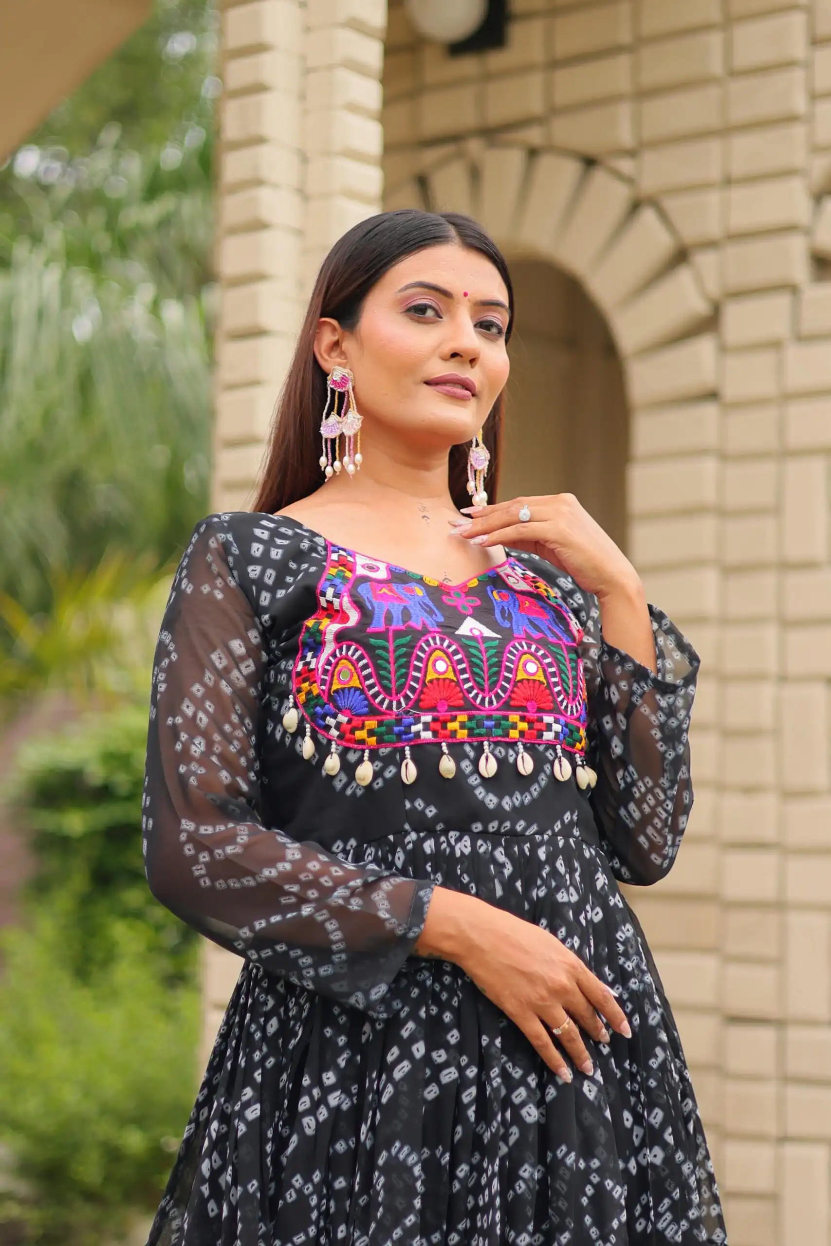Ram 122 Black in Faux Georgette. Embroidery Work & Mirror Work Gown Festive Deal ₹1949. Delivery 4-6 Working Days. Shop now. | Gowns, Bollywood Gowns, Creative Gowns, Designer Gowns, Embroidered Gowns, Party Wear Gowns