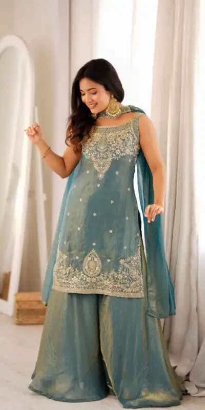 KB 306 Blue Fendy Silk Salwar Suit with Mirror Work & Embroidery Work. Best Price ₹1999. Delivery 4-6 Working Days. Shop now. | Jump Suits, Salwar suit, Designer Suits, Casual Suits, Creative suits, Palazzo Suits, Party Wear Suits, Patiala Suits, Straight Suits