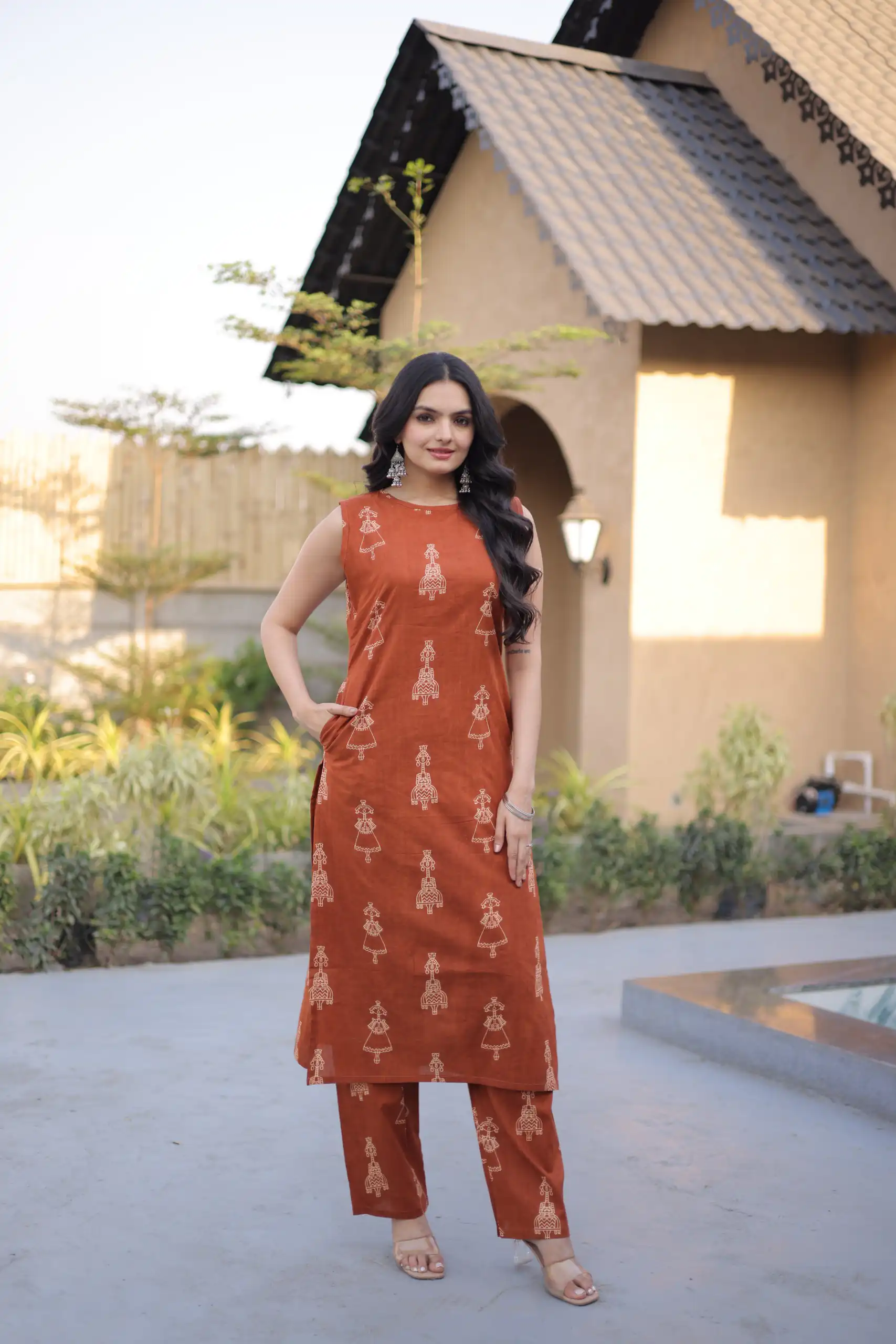 Rust Cotton Kurti KA 1251 Rust with Designer Work. Wedding, Party, Festive, Events, Special Price ₹1519. Delivery 4-6 Working Days. Shop now. | Kurti, Bollywood Kurti, Creative Kurtis, Designer Kurti, Party Wear Kurti, Selfie Kurti