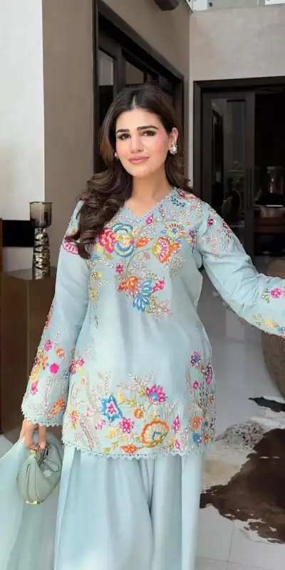 BE 469 Sky Blue in Organza ace Work & Embroidery Work Salwar Suit . Special Price ₹2049. Delivery 4-6 Working Days. Shop now. | Jump Suits, Salwar suit, Designer Suits, Casual Suits, Creative suits, Palazzo Suits, Party Wear Suits, Patiala Suits, Straight Suits